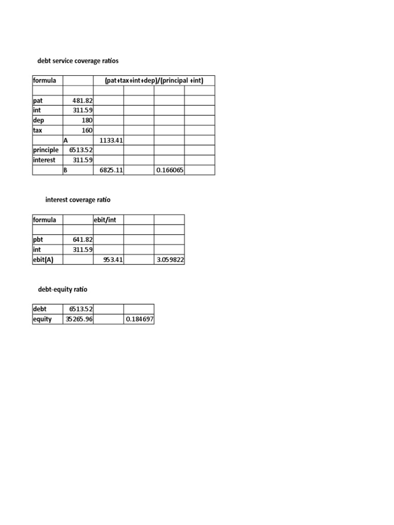 Debt Service Coverage Ratios Explained | PDF