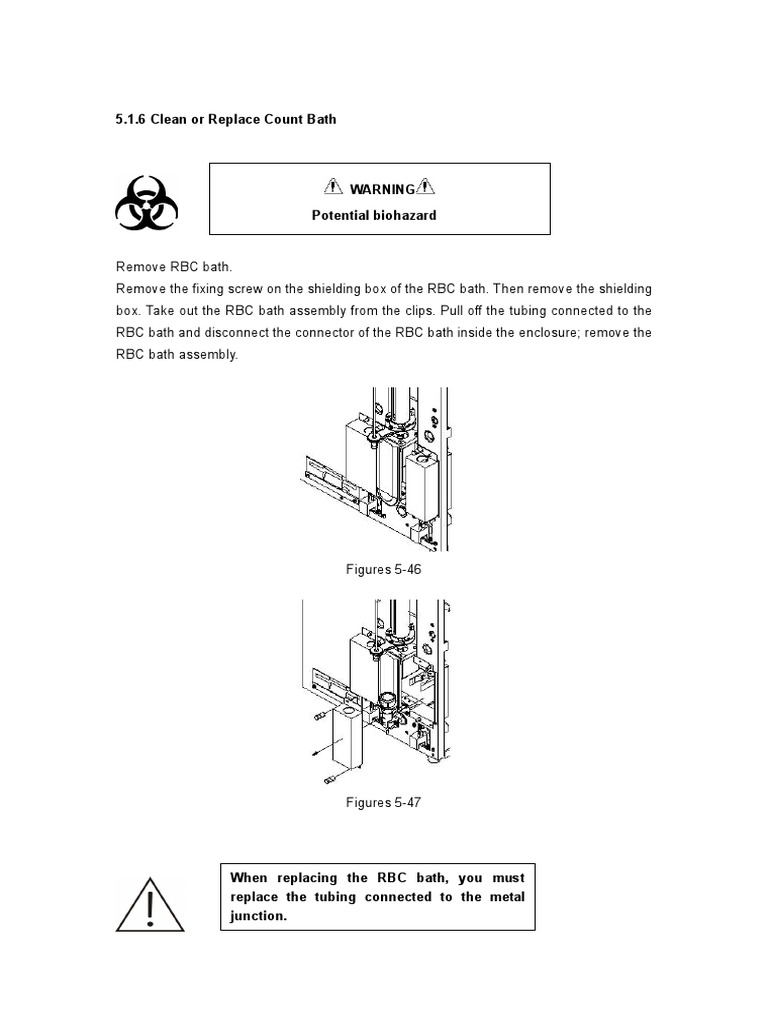 RBC and WBC Bath Replacement Guide | PDF | Valve | Equipment