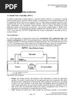 Chapter 2: Programming Architecture 2.1 Model View Controller (MVC)