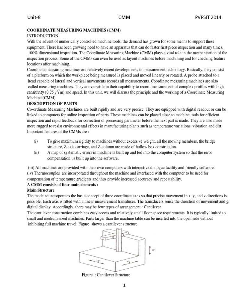 Understanding Coordinate Measuring Machines | PDF | Computing And ...