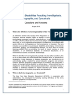 Students With Disabilities Resulting From Dyslexia, Dysgraphia, and Dyscalculia