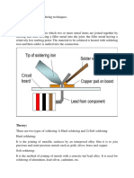 Aim: To Study The Soldering Techniques