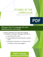 Outcomes in Curriculum in English