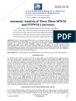 Harmonic Analysis of Three Phase SPWM and SVPWM Converters
