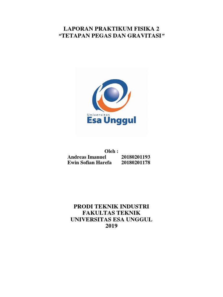 Laporan Tetapan Pegas Dan Gravitasi | PDF
