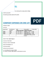 For Customers:: Company Expenses On One Lot