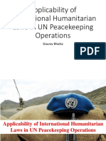 Applicability of International Humanitarian Laws in UN Peacekeeping Operations