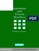 (Onora O'Neill) Autonomy and Trust in Bioethics (G (B-Ok - Xyz) PDF