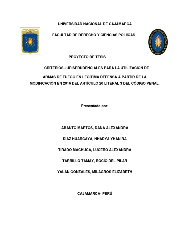 Legitima Defensa Pdf Derecho Penal Moralidad