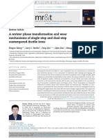 A Review: Phase Transformation and Wear Mechanisms of Single-Step and Dual-Step Austempered Ductile Irons