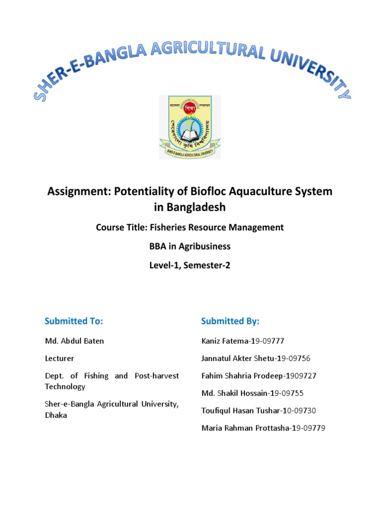 Biofloc Fish Farming | PDF | Aquaculture | Sustainability