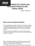 Java Seminar On Travelling Salesman Problem and Sparse Array