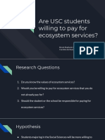 Are USC Students Willing To Pay For Ecosystem Services?
