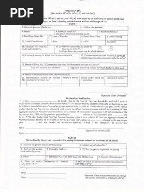 Form 15g Download Pdf For Pf