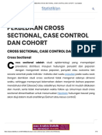 PERBEDAAN CROSS SECTIONAL, CASE CONTROL DAN COHORT - Uji Statistik PDF