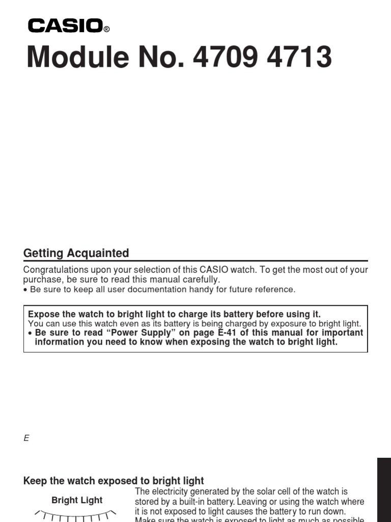 Casio Watch - User Manual | Download Free PDF | Daylight Saving Time | Time