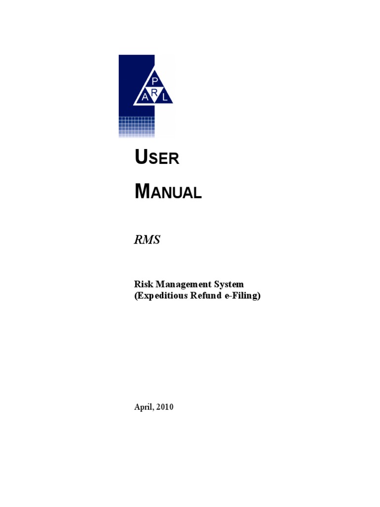 201012201012577812RMS User Manualii | PDF | Tax Refund | Receipt