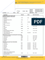 Complete Blood Count (CBC) Test Name Units Results Bio. Ref. Interval