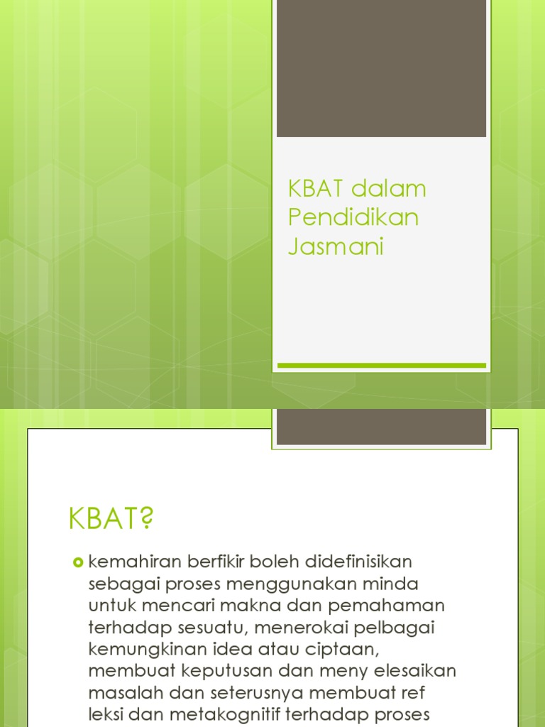 Kbat Dalam Pj Pdf