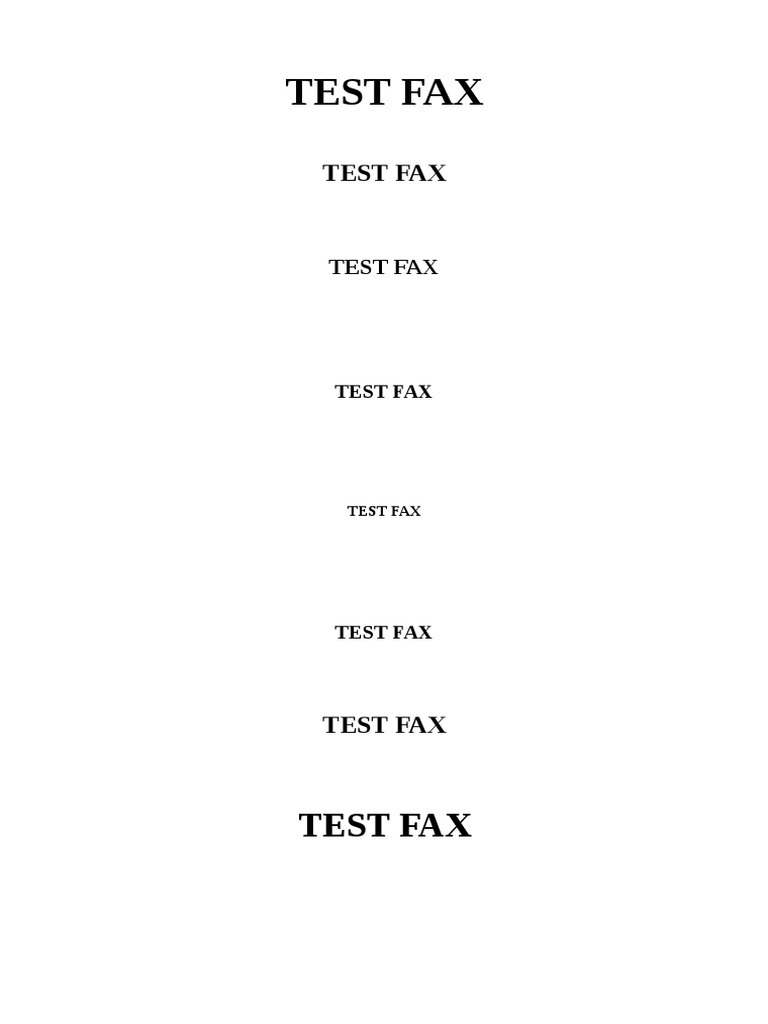 Test Fax PDF | PDF