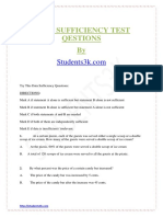 Data Sufficiency Questions