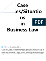 Case Studies/Situatio Ns in Business Law