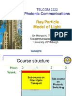 Photonic Communications: Ray/Particle Model of Light