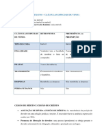 Cláusulas especiais de contratos de compra e venda