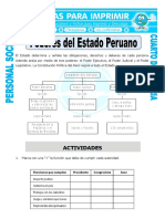 Ficha Poderes Del Estado Peruano para Cuarto de Primaria