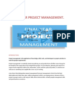 Final Year Project Management