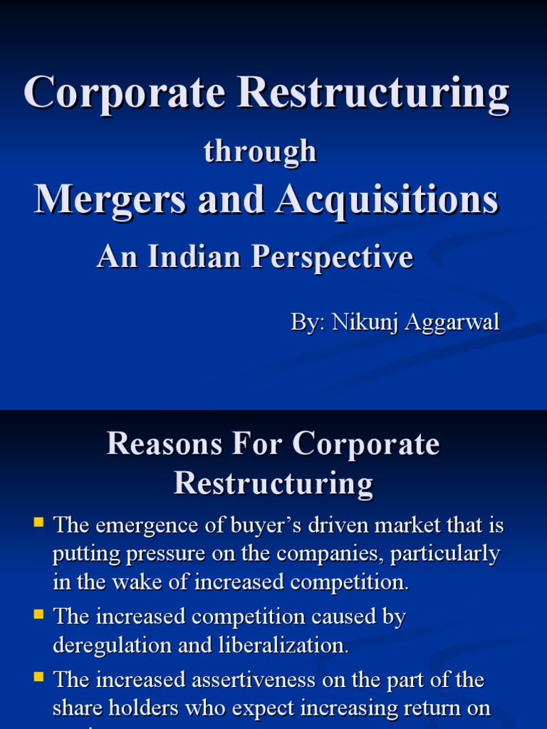 PPT Corporate Restructuring Restructuring