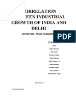 Correlation Between Industrial Growth of India and Delhi
