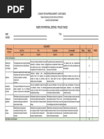 Rubric For Proposal Defense - Project Based: Name: Title: Adviser