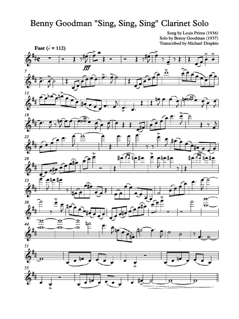 Sing Sing Sing Benny Goodman Disney Movie