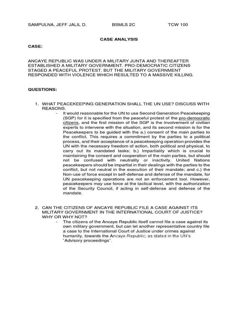 Case Analysis Case | PDF | Politics