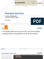 Numpad Shortcuts in Blender