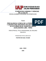 PREVALENCIA CLÍNICA DE LA PERIODONTITIS Y GRANULONA GRAVÍDICO EN GESTANTES DE 24 A 34 AÑOS EN EL HOSPITAL MARÍA AUXILIADORA LIMA - PERÚ