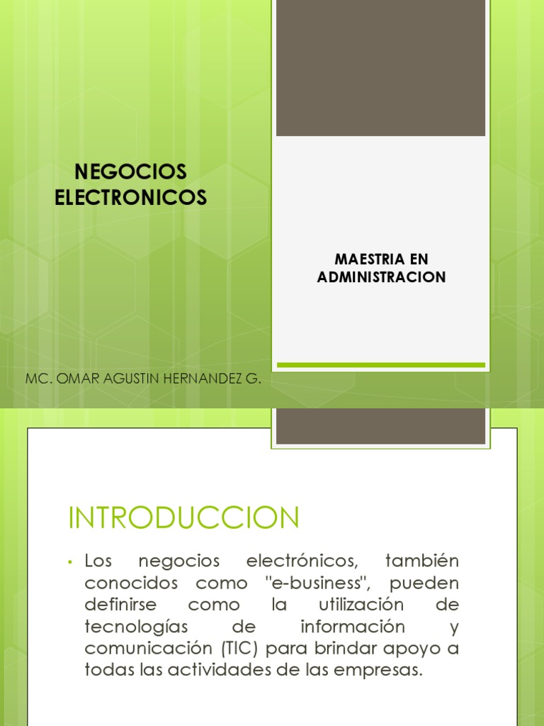 Negocios Electronicos | PDF | Comercio electrónico | Tecnologías de la ...