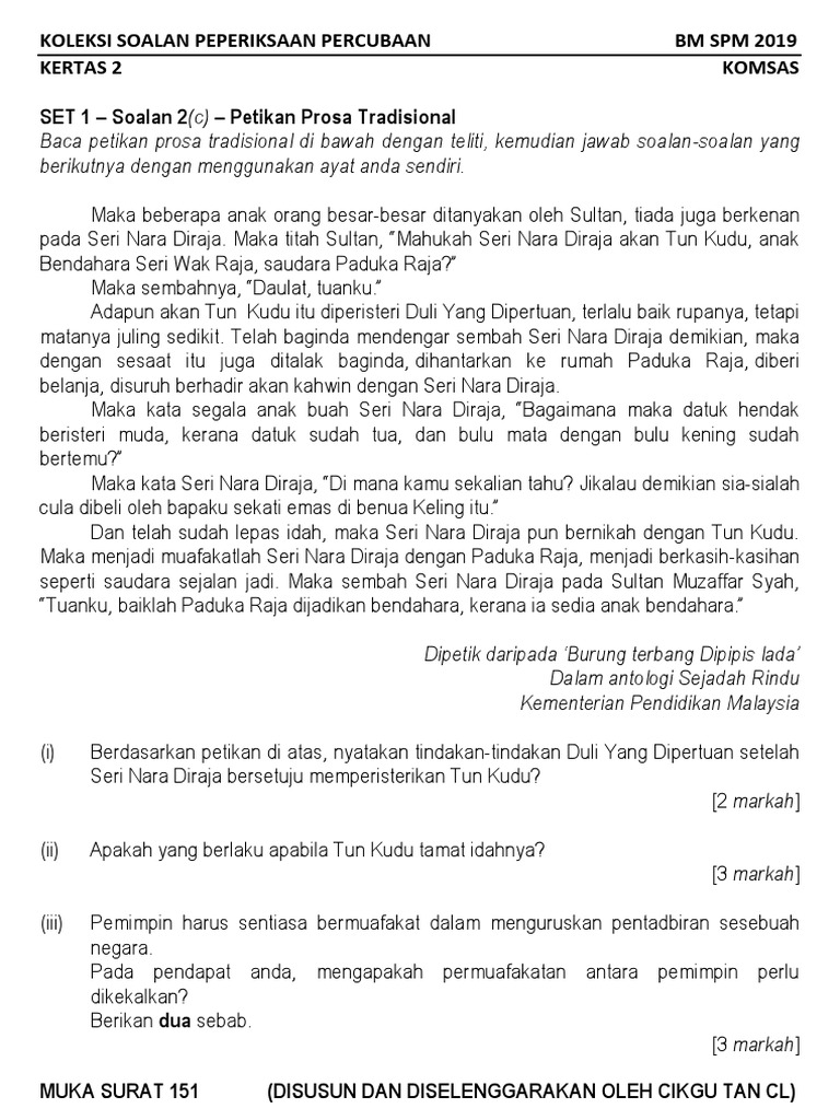 Percubaan Bahasa Melayu  PDF