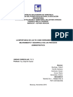 La Importancia de Las TIC Como Herramientas para El Mejoramiento y Desarrollo de Los Procesos Administrativos - Equipo 2