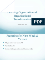Learning Organizations & Organizational Transformation: Sharon Glazer, PH.D