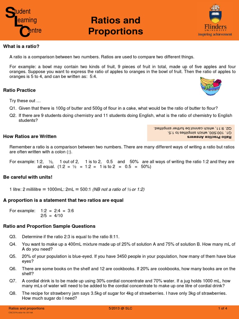 Understanding Ratios and Proportions | PDF | Ratio | Litre