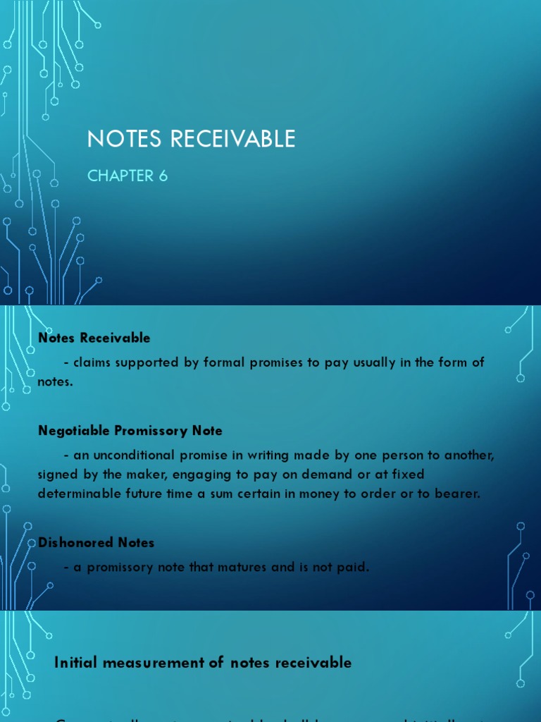 Understanding Notes and Loans Receivable | PDF | Promissory Note | Loans