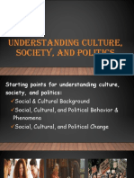 Defining Culture, Society and Politics