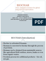 Biochar: Energy Production, Mitigation Measure For Global Warming and Soil Rejuvenation