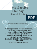 Civic Service Thanksgiving Food Drive