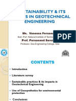Sustainability & Its Impacts in Geotechnical Engineering: Ms. Vanessa Fernandes Prof. Purnanand Savoikar