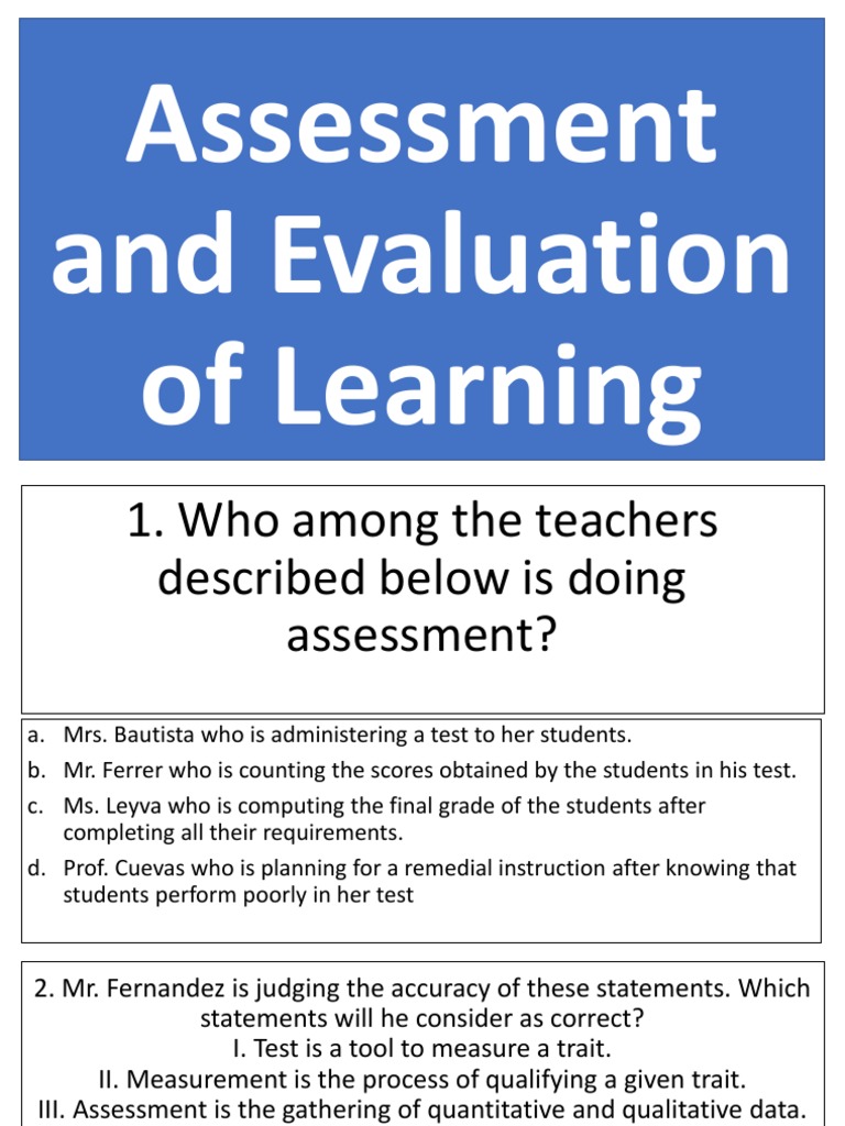 Understanding Assessment Types and Practices | PDF | Educational ...