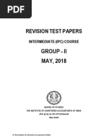 Revision Test Papers: Group II May, 2018