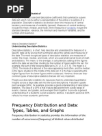 Frequency Distribution and Data: Types, Tables, and Graphs: What Is Descriptive Statistics?